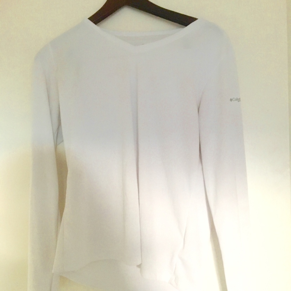 Columbia Omni Shade White Long Sleeve Shirt
